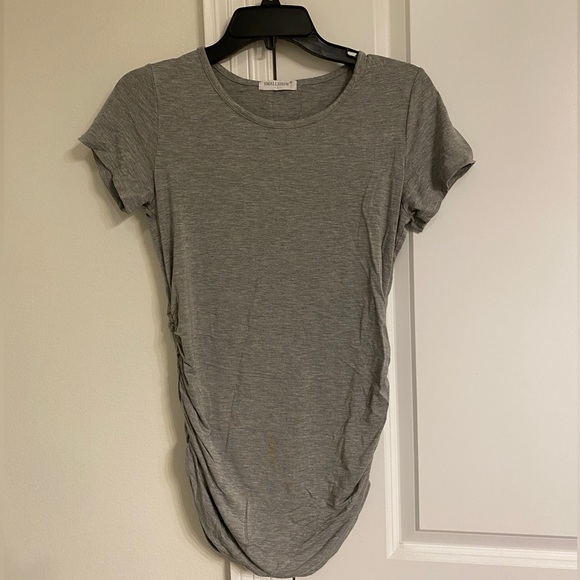 Grey Maternity Short Sleeve Shirt - Picture 1 of 1